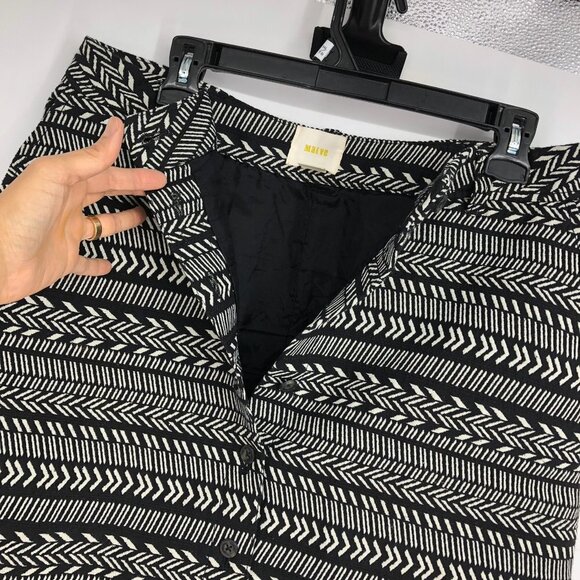 Anthropologie-Maeve Fieldnotes Button Front Mini Skirt Size 12 - Picture 9 of 16